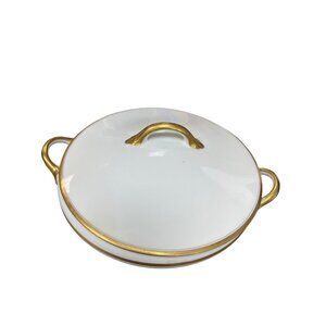 Noritake Nippon Vintage White Porcelain white gold Serving Dish SKU 9701